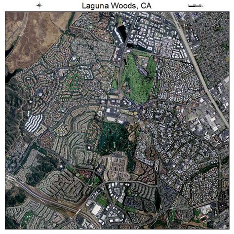 Aerial Photography Map of Laguna Woods, CA California