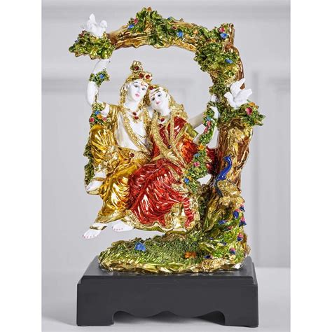 Buy DecorTwist Lord Radha Krishna On Jhula Radhey Shyam Idol