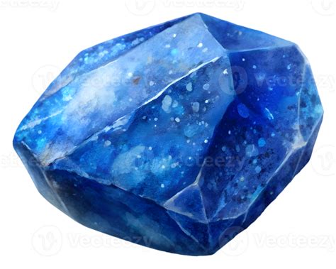 Lapis Lazuli Gemstone Grain Illustration Isolated on Transparent ...