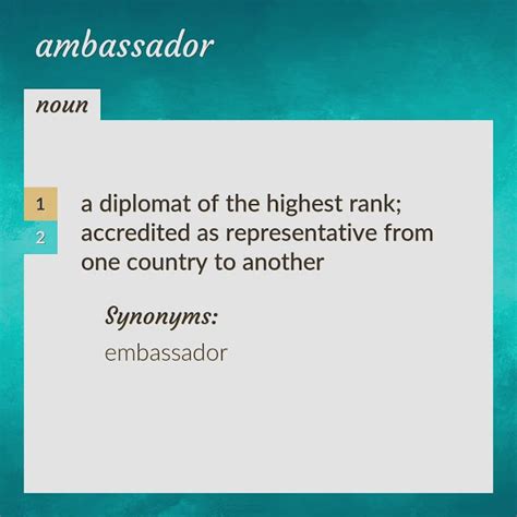 Ambassador Meaning Of Ambassador Youtube