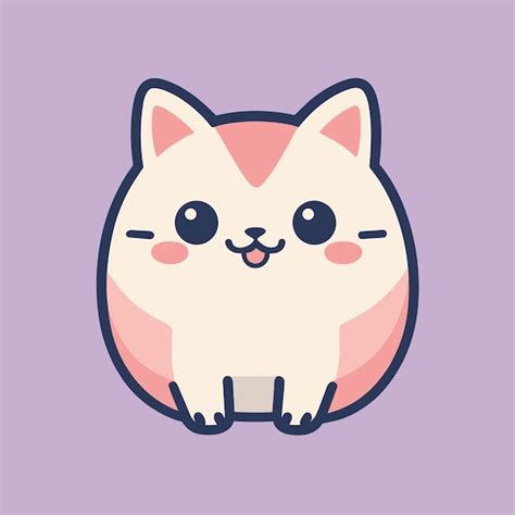 Premium Vector Cute Kawaii Cat Vector Illustration Sticker Design