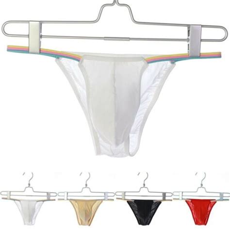 Sexy Men Ice Silk Underwear Bikini Thong Perspective Low Rise Breathable Briefs Ebay