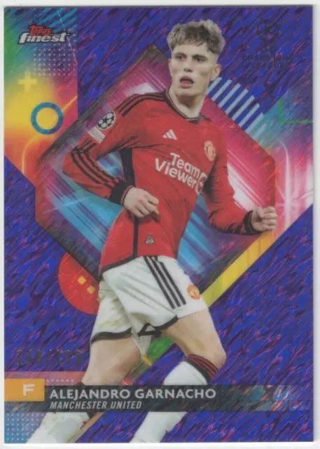 Topps Finest Ucc Alejandro Garnacho Viola Luccicante