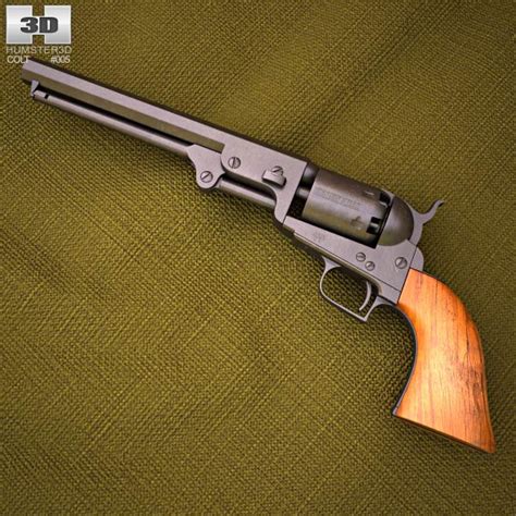 Colt 1851 Navy Revolver 3D model - Weapon on Hum3D