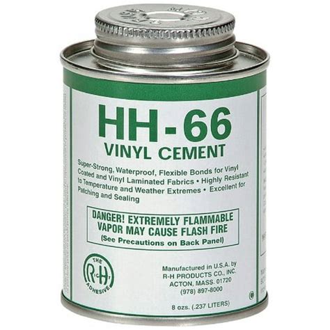 Hh 66 Vinyl Cement Glue With Brush Super Strong Waterproof Adhesive 8 Oz