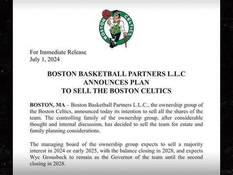 Celtics Owner Wyc Grousbeck Selling Stake In Team After Org Wins Th