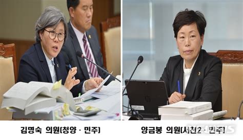 충남도의회 양금봉·김명숙 여성의원의 투톱 활약상 눈길