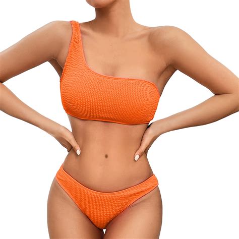 Hwmodou Female Swimsuits New Bikini Backless One Shoulder Personality