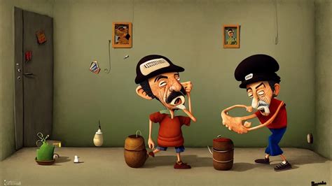 Illustration Cartoon Don Ramon Seu Madruga El Chavo Stable