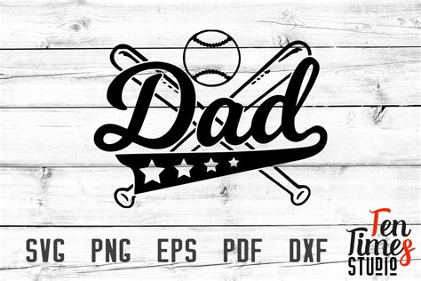 Baseball Dad Svg Silhouette Cricut Cutting File Etsy Uk