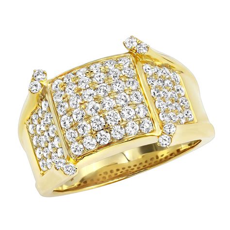 Men's Diamond Ring 1.75ct in 14K Gold - Men's Diamond Rings - Diamond ...