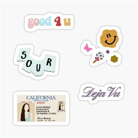 Sour Olivia Rodrigo Stickers for Sale | Pegatinas bonitas, Pegatinas ...