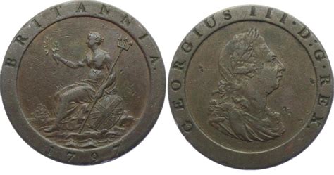 Großbritannien Penny 1797 Georg III 1760 1820 aEF MA Shops