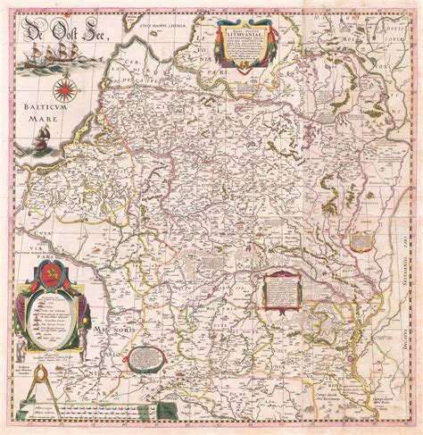 Old Map of Lithuania 1613 Ancient Map Rare Fine - Etsy