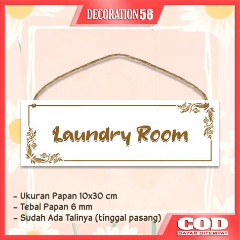 Jual Tulisan Laundry Hiasan Pajangan Dinding Gantungan Pintu Papan