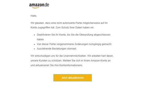 Achtung Phishing Betr Gerische Amazon E Mails In Umlauf