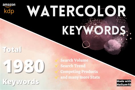 Watercolor Keyword List For Amazon Kdp Graphic By Digitalshandmade