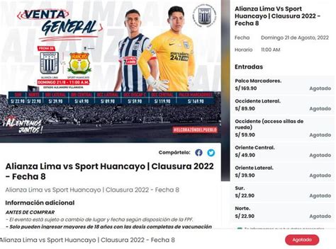 Alianza Lima Vs Sport Huancayo Se Agotaron Las Entradas Y Estadio