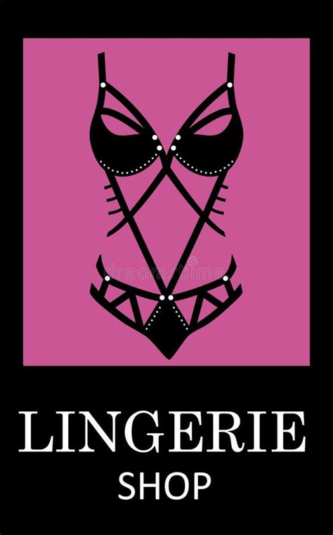 Lingerie Luxury Style Vector Tag Background Stylish Design For Underwear Shop Stock Vector