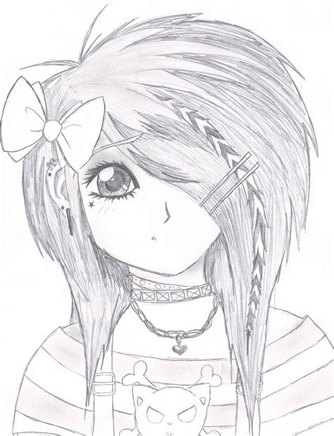 Anime Emo Girl Drawing at GetDrawings | Free download