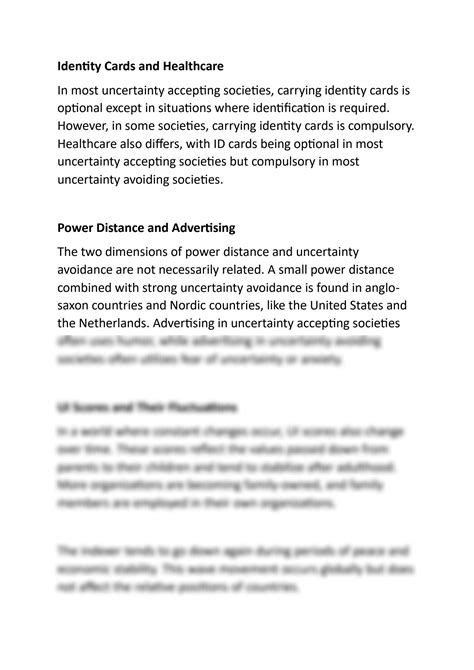 Solution Hofstede Uncertainty Avoidance Studypool