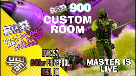 Live Bgmi Custom Room Master Rush Gameplay Uc Royal Pass