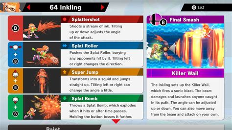 Inkling Super Smash Bros Ultimate Walkthrough Neoseeker