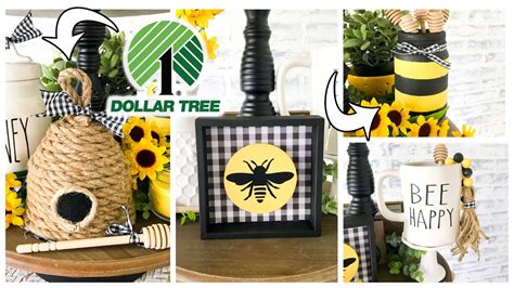 5 Dollar Tree DIY Bee Themed Decor YouTube