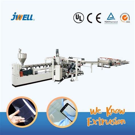 Jwell Pc Pmma Optic Sheet Extrusion Line Machine Plastic Production