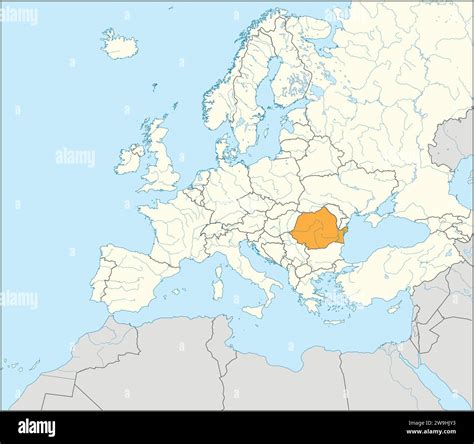 Location map of ROMANIA, EUROPE Stock Vector Image & Art - Alamy