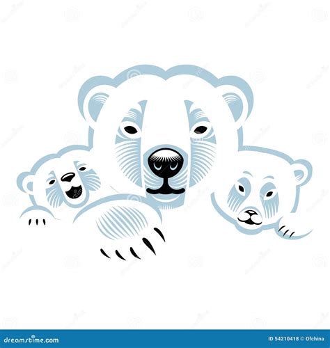 Polar Bears Stock Vector Illustration Of Snow Vector 54210418