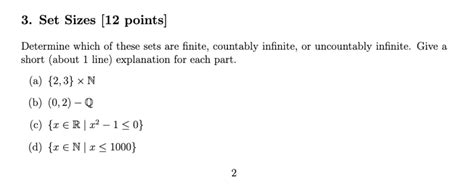 Determine Which Of These Sets Are Finite Countably Chegg