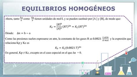 Constante de equilibrio químico en sistemas homogéneos PPT Descarga