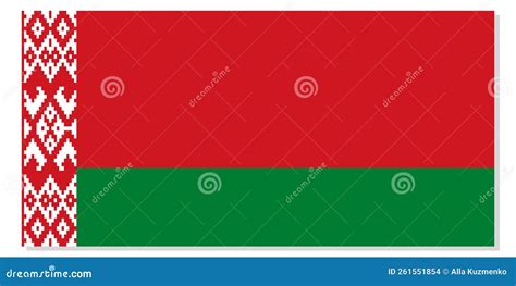 Flag of Belarus. Belarusian National Symbol in Official Colors ...