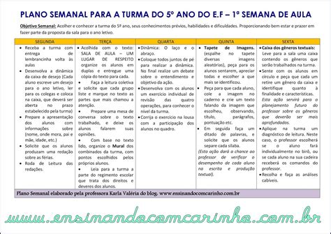 Plano De Aula Semanas Ano Cole O Atividade Na Sala De Aula Hot Sex