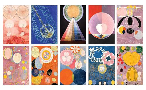 Enjoy this 10-pack postcard set of abstract art from Hilma af Klint ...