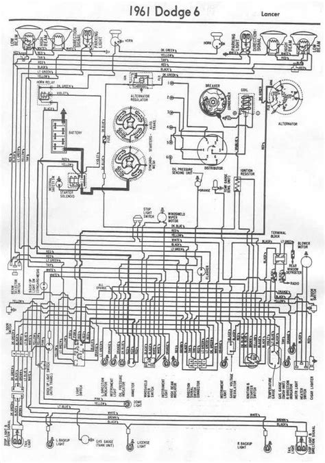 Dodge Lancer 1961 Electrical Wiring Diagram | All about Wiring Diagrams