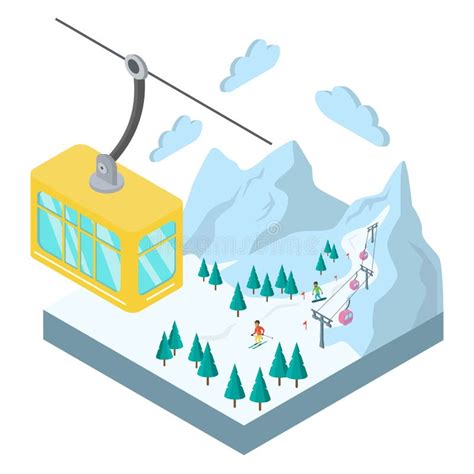 Isometric Ski Resort Stock Illustrations Isometric Ski Resort