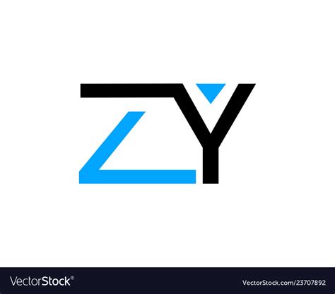 Initial letter zy logo template design Royalty Free Vector