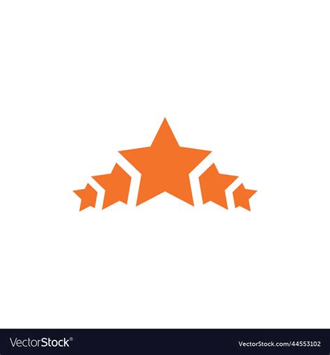 Five stars icon logo design template isolated Vector Image