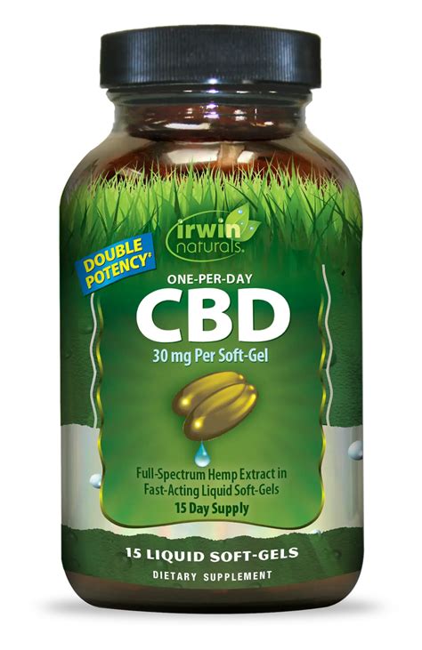 double potency cbd mg  soft gel ct irwin naturals