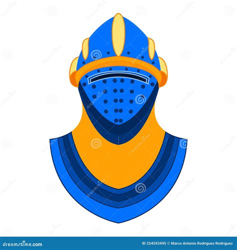 Isolated Blue Helmet Heraldry Vector Illustration Stock Vector ...