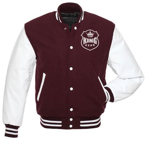 Maroon Wool White Arm Leather Varsity Jacket Letterman Jacket Top