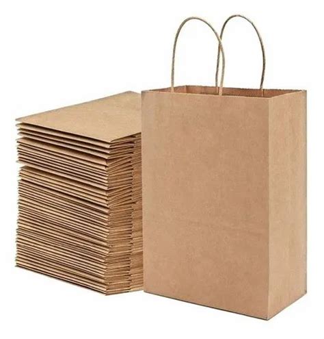 Plain Kraft Paper Bags Brown For Shopping Capacity Kg At Rs