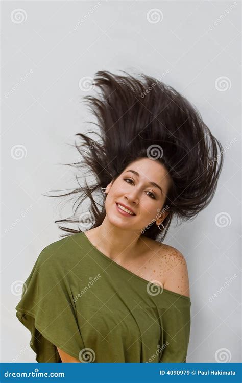 Swinging Hair Stock Image Image Of Wild Dances Isolated 4090979