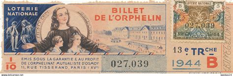 Billets De Loterie BL 855 BILLETS LOTERIE NATIONALE BILLET DE L