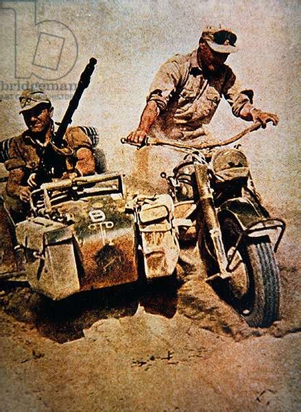 Image Of Ww2 German Army Motorcycle Combination Armed With Machine Gun Photo By German