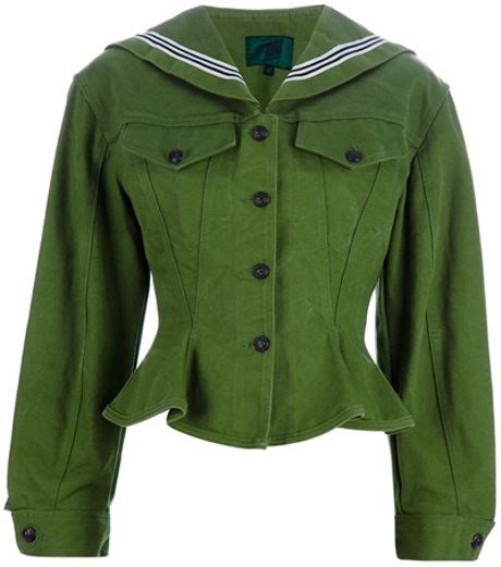 Jean Paul Gaultier Sailor Jacket in Green | Lyst