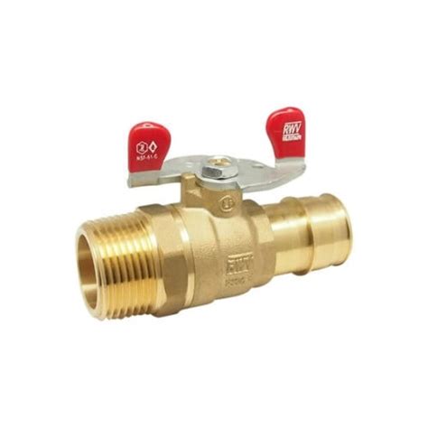 Ab Lf Pex F Transition Ball Valve Red White Valve Corp