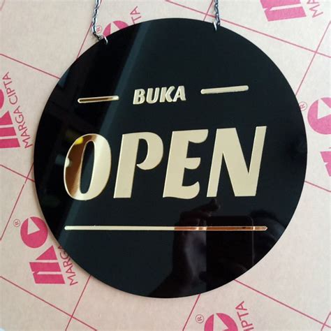 Jual Open Closed Buka Tutup Bolak Balik Sign In Acrylik Timbul Keren